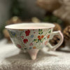 Hand Painted Three Feet Teacup Scented Candle