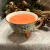 Hand Painted Three Feet Teacup Scented Candle