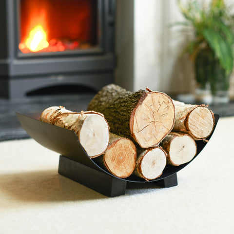 Black Contemporary Log Holder