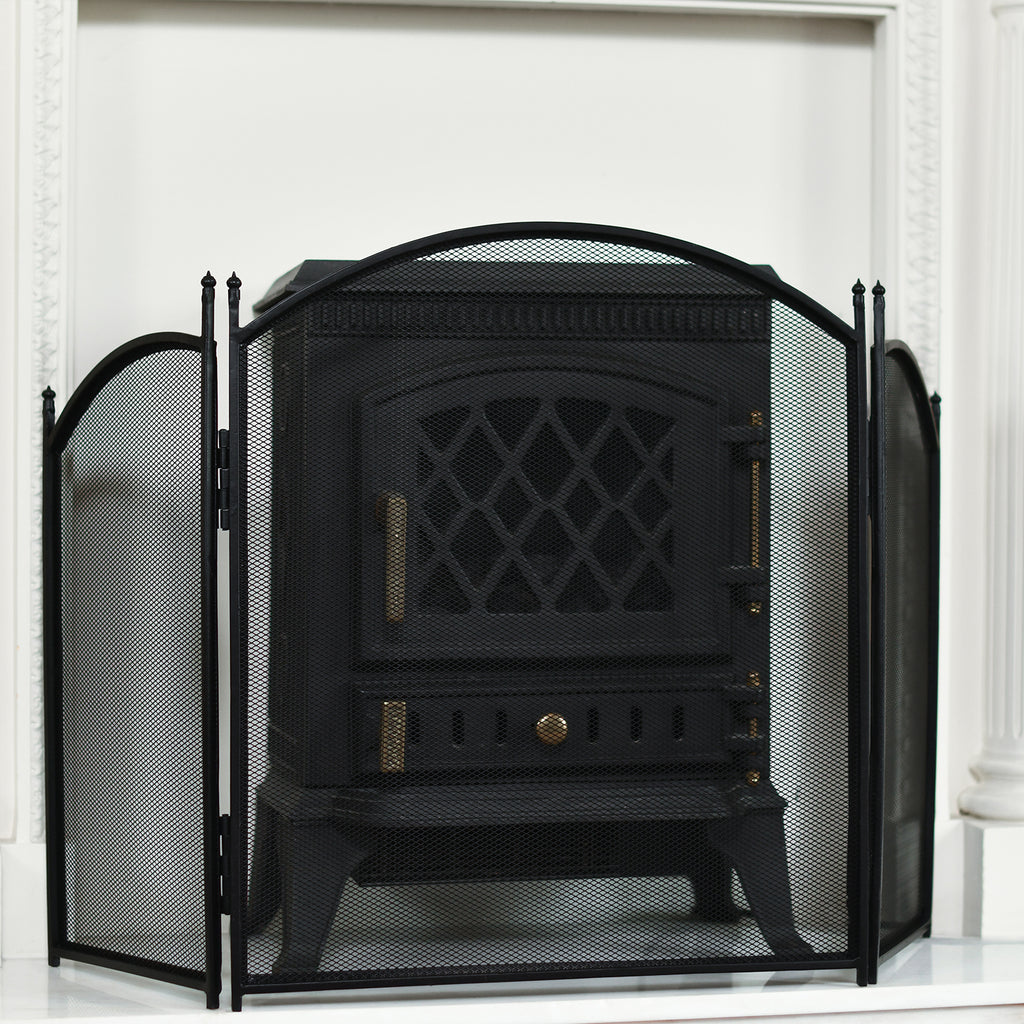 Black Iron Fire Guard In Situ