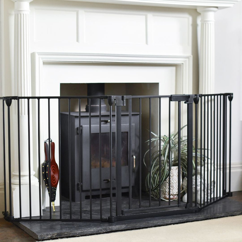 Black Three Panel Nursery Guard