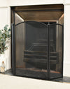 Black Classic three Fold Fire Guard 