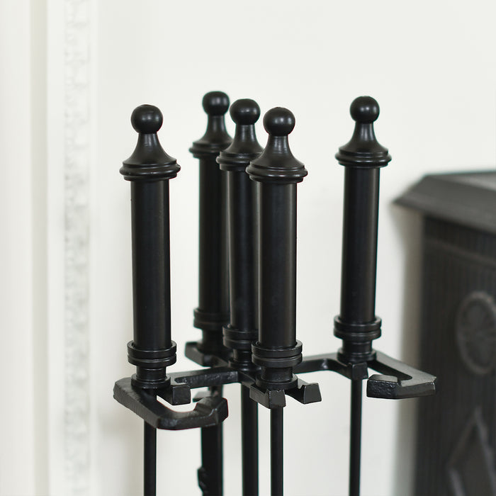    Close Up Of Black Traditional Style Handles