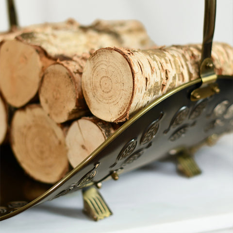 Close Up Of Logs In Holder In Situ