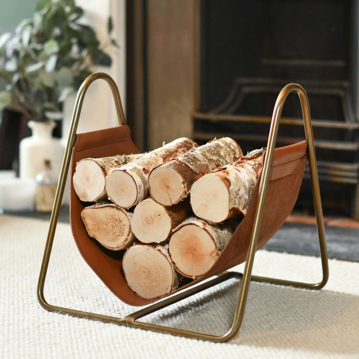 Brown Leather Log Store 