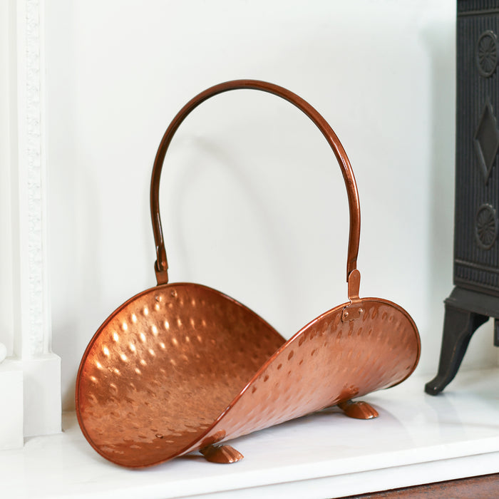    Copper Log Basket Without Logs