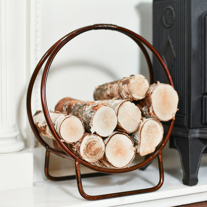 Copper Log Rack Frame In Situ