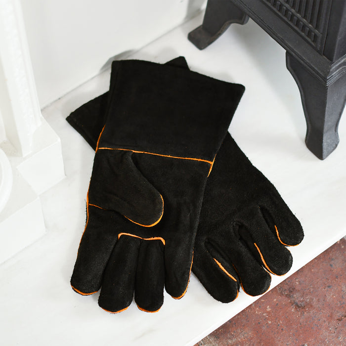 Fireside Gloves On Hearth