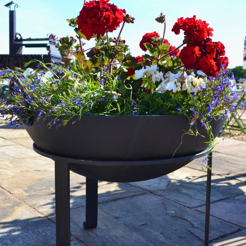 Black Fire Bowl With Stand - 63cm