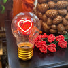 Neon Heart Design  Decorative Light Bulb 