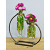 Curved Industrial Metal Framed Vase