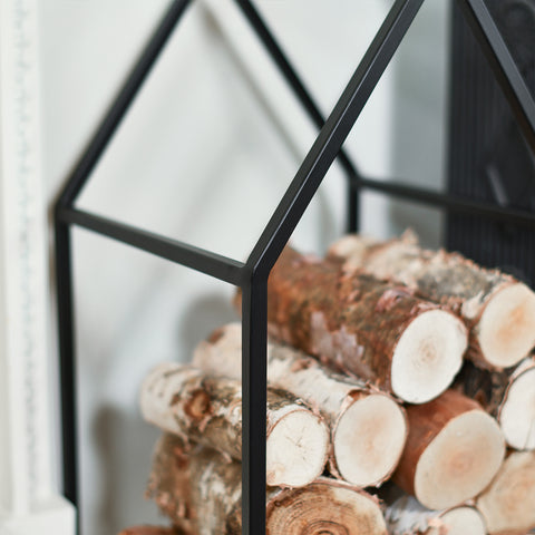 Iron Log Rack H55cm With Logs