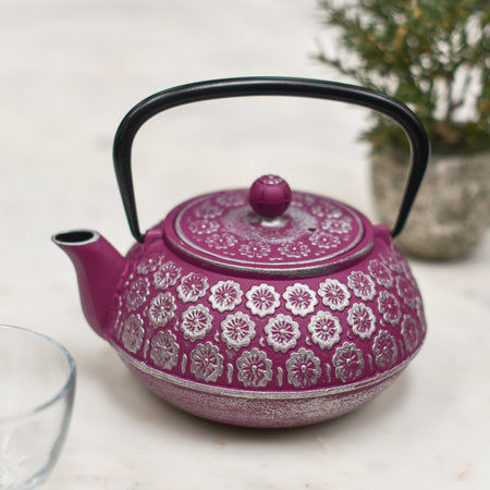 Silver and Purple Teapot 