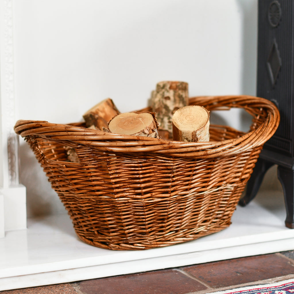 Log Basket On Hearth