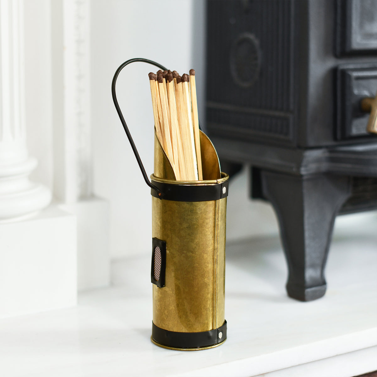 'Hygge' Bronze Matchstick Holder With Striker– The Fireside Store