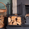 'Ragnar' Black Nordic Complete Fireside Companion - Log Holder and Tools