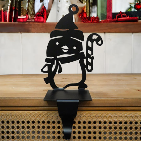 Penguin with Candy Cane Stocking Holder 