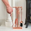 Rose Gold Essential Fireside Tools Set In Situ 