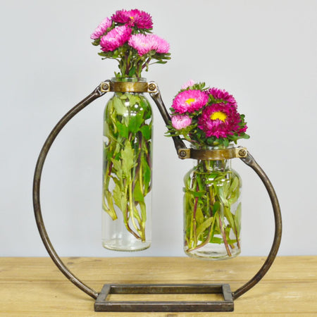 Rustic Industrial Design Floral Vases