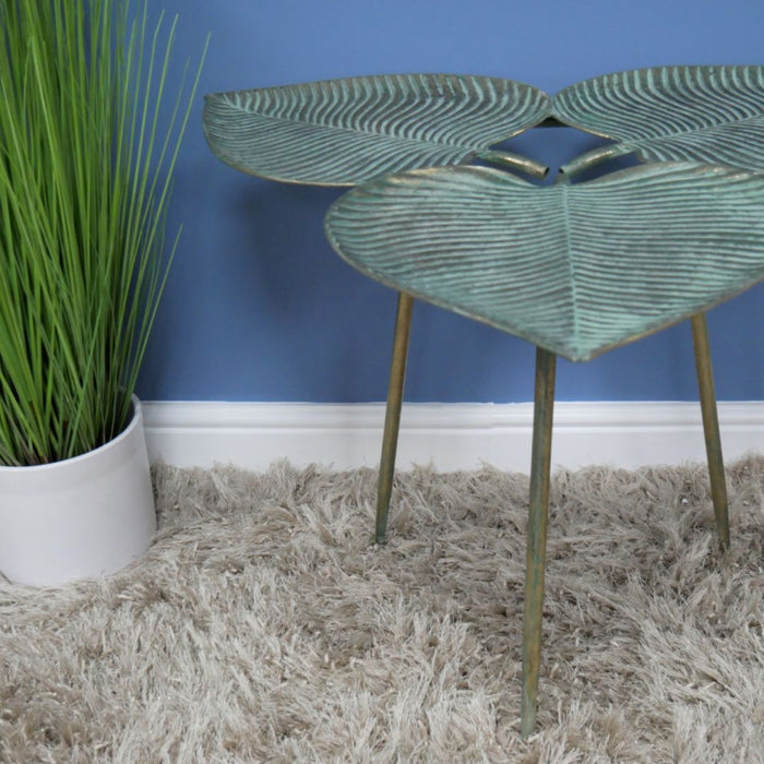 Verdigris Leaf Table