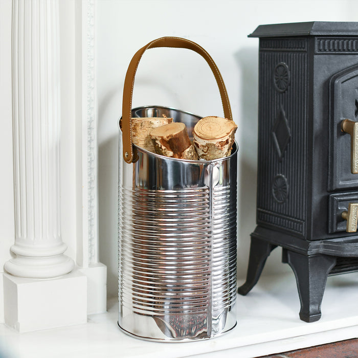 Stainless Steel Log Holder With Logs