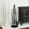 Trio Black and Silver Fireside Tools Set H69cm