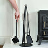    Trio Black and Silver Fireside Tools Set in Situ