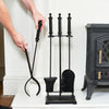 Victorian Style Fireside Tools Set Scale Shot