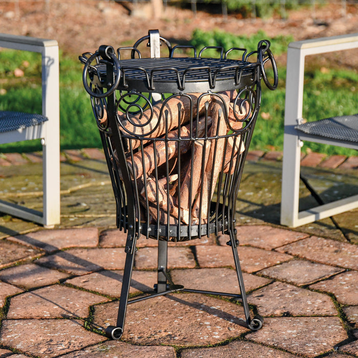 Wrought Iron Black Brazier BBQ